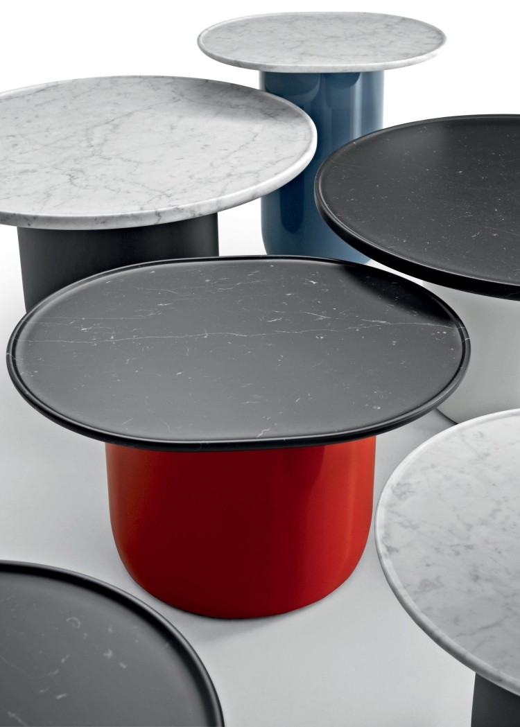 table ronde design plateau marbre Buttons