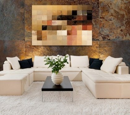 tableau-art-contemporain-style-pixels-mur-aspect-acier-corten
