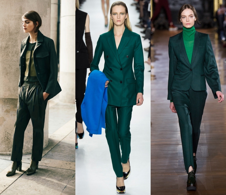 tailleur-femme-2015-veste-pantalon-vert-pétrole