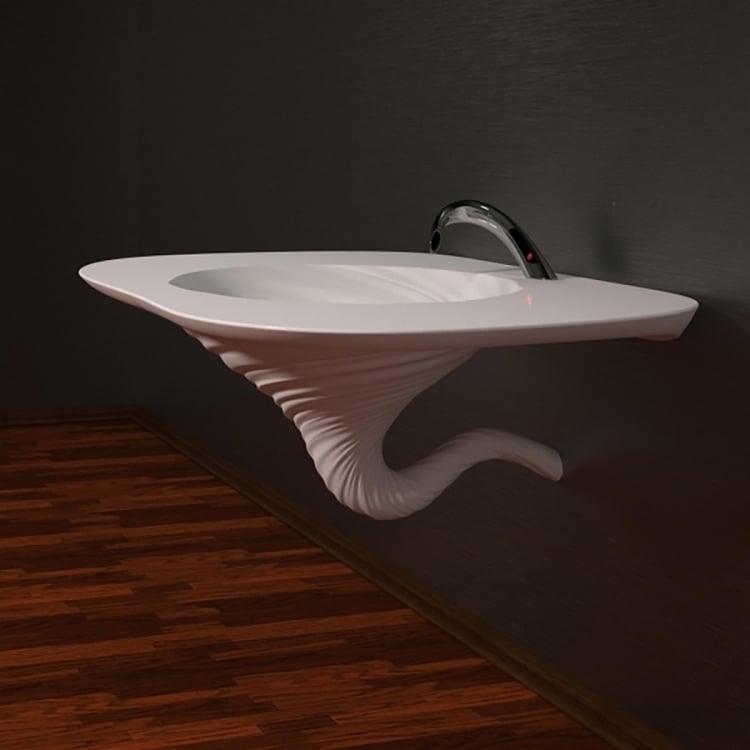 vasque design porcelaine-parquet-flottant-salle-bains