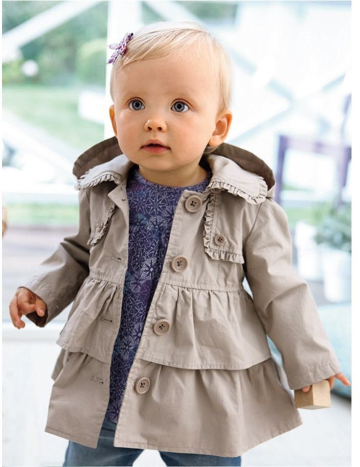 vêtements-bébé-fille-manteau-capuche-élégant-blouse-lilas