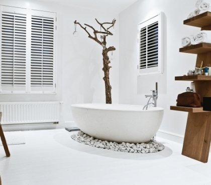 banc-étagère rangement bois brut déco-scandinave salle de bains