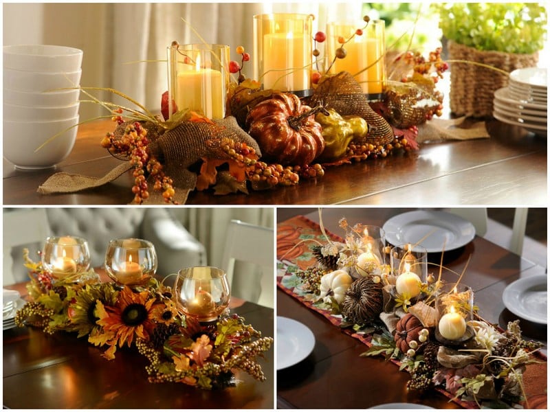 bricolage-facile-feuilles-automne-tournesol-citrouille-bougie-table