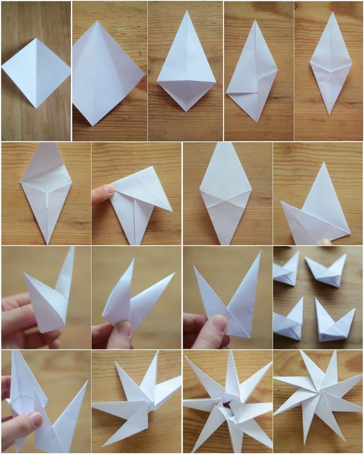 bricolage-noel-papier-fleur-etape-par-etape