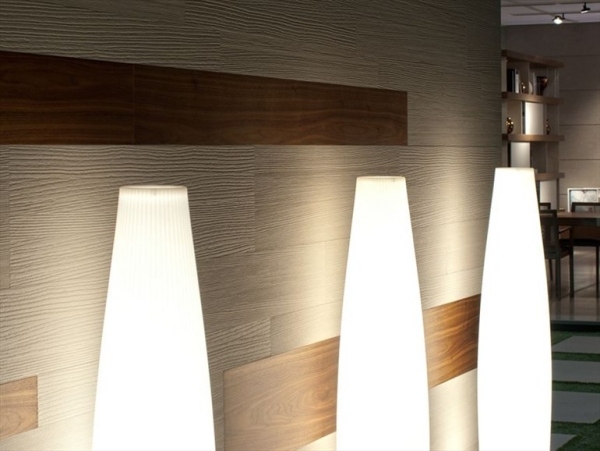carrelage-moderne-céramique-apsect-bois-lampadaires-modernes carrelage moderne