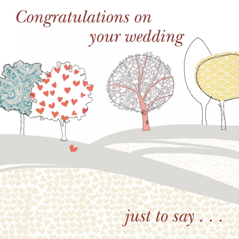 carte-félicitation-mariage-superbe-arbres-couronnes-motifs