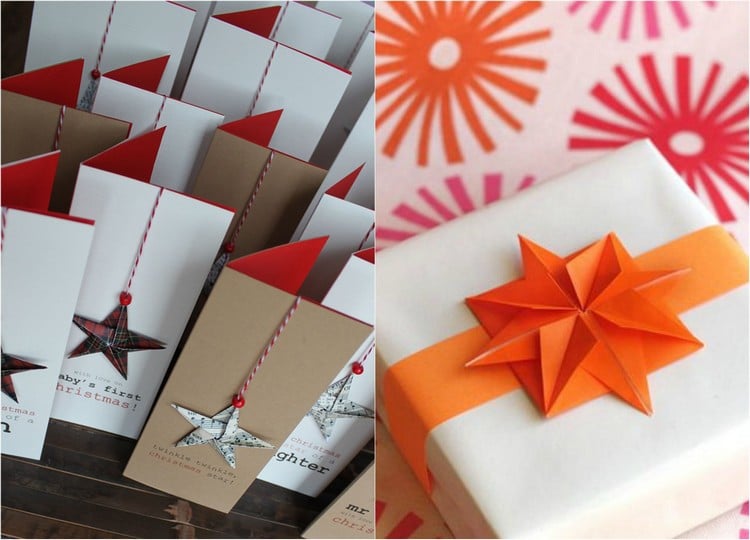 cartes-voeux-décorées-étoiles-origami-Noël-faciles-faire