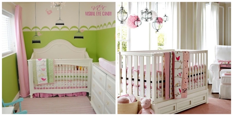 chambre bébé déco-murale-lit-confortable