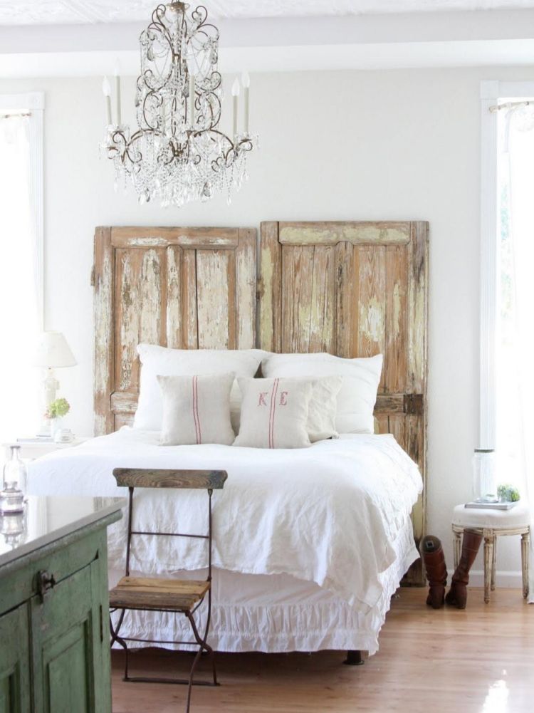 Chambre bohème – atmosphère romantique en blanc Créatif Beige Literie
