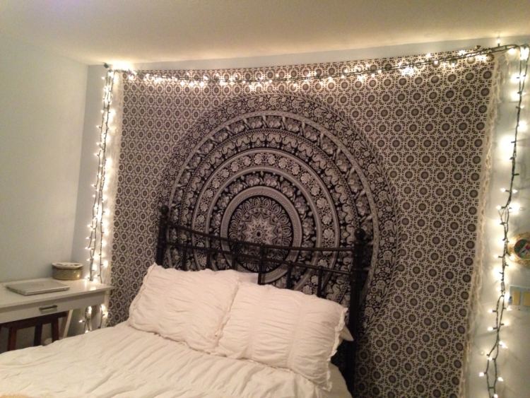 Chambre bohème – atmosphère romantique en blanc Chambre lumineux