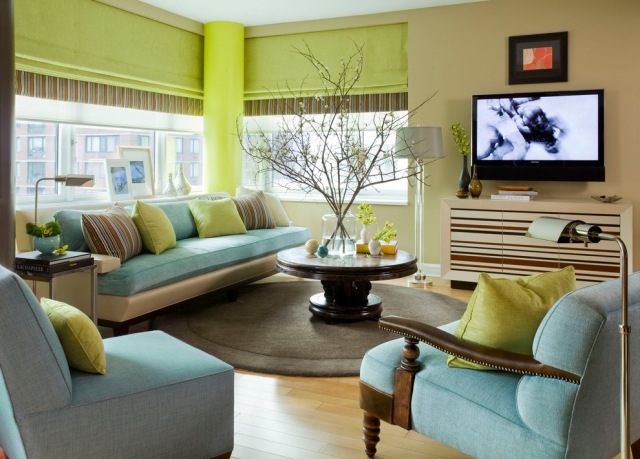 couleur-tendance-2015-vert-pomme-murs-turquoise-meubles