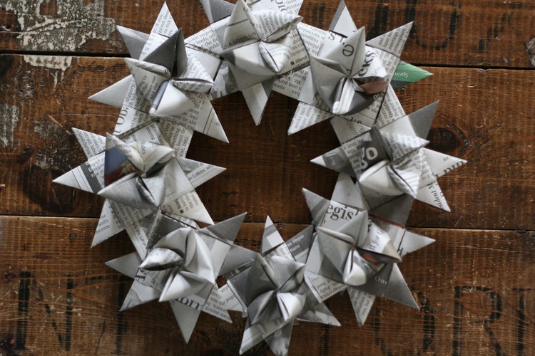 couronne-porte-étoiles-origami-3d-faciles-fabriquer