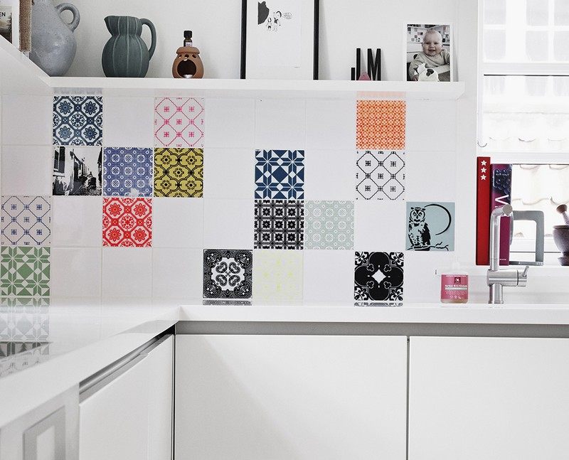 Crédence cuisine carreaux de ciment patchwork et artistique Vintage inspiration Dosseret