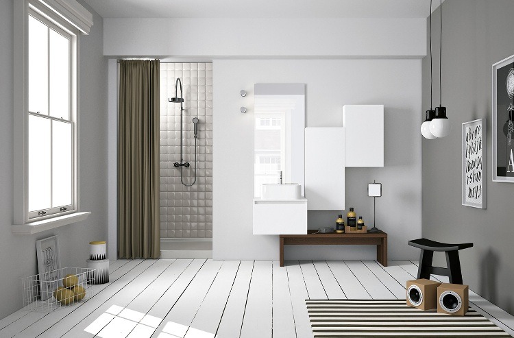 Déco scandinave salle de bains en 32 idées charmantes Banquette Scandinave décor