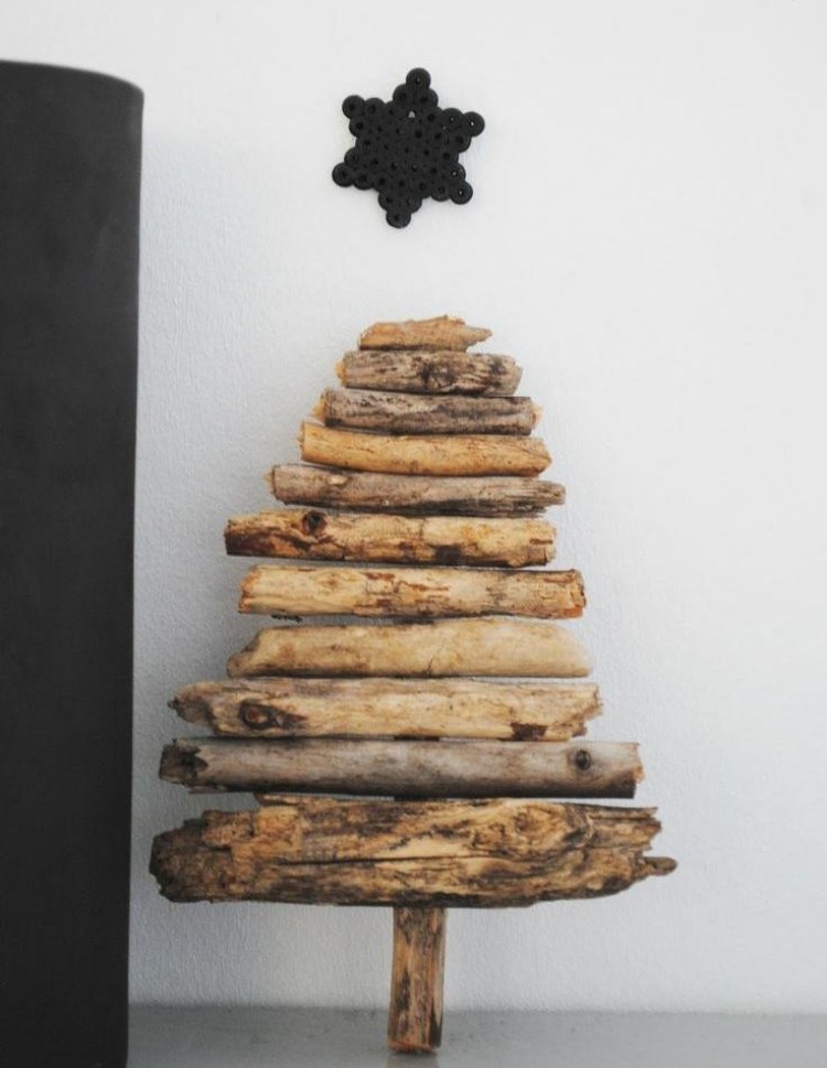 Décoration scandinave et sapin de noël en bois en 55 idées! Manger salle Créatif à Scandinave
