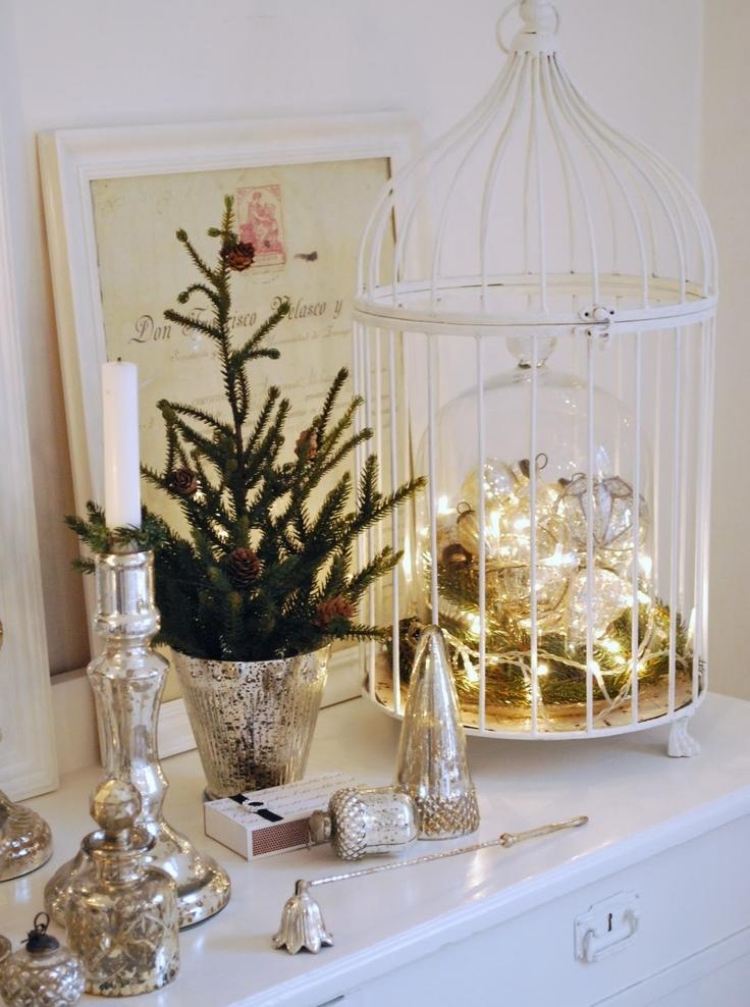 decoration-Noel-interieur-ornements-sapin-Noel-argent-cage-oiseaux-mini-sapin