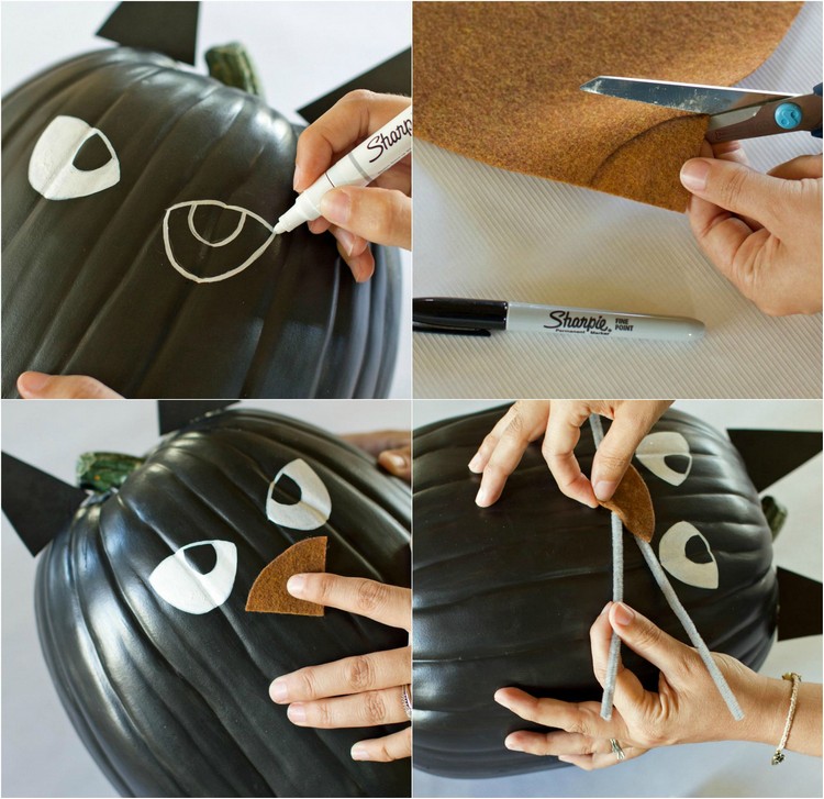 decoration-citrouille-automne-citrouille-chat-noir-DIY