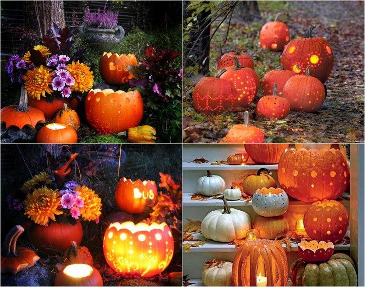 decoration-citrouille-automne-jardin-citrouilles-lanternes-arrangements-floraux