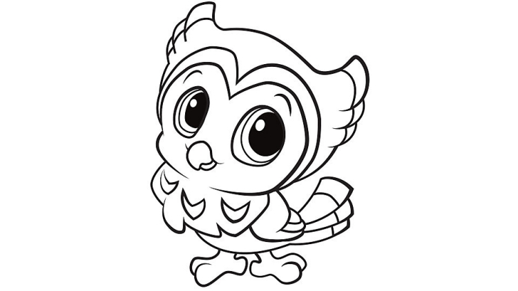 baby big eyed owl coloring pages - photo #24