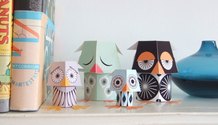 dessin-hibou-imprimer-colorer-découper-fabriquer-décorations