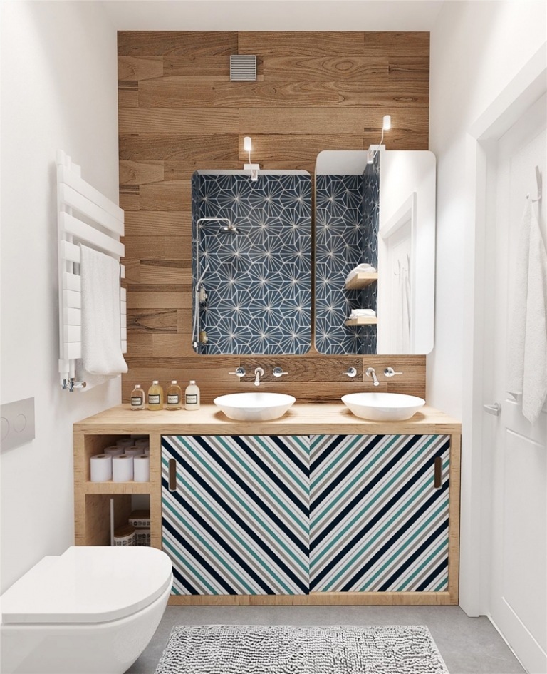 déco-scandinave-mobilier-bois-massif-chevron-salle-bain