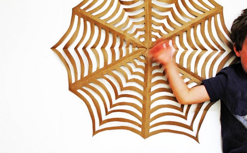 décoration-Halloween-fabriquer-pliage-papier-découpage-facile