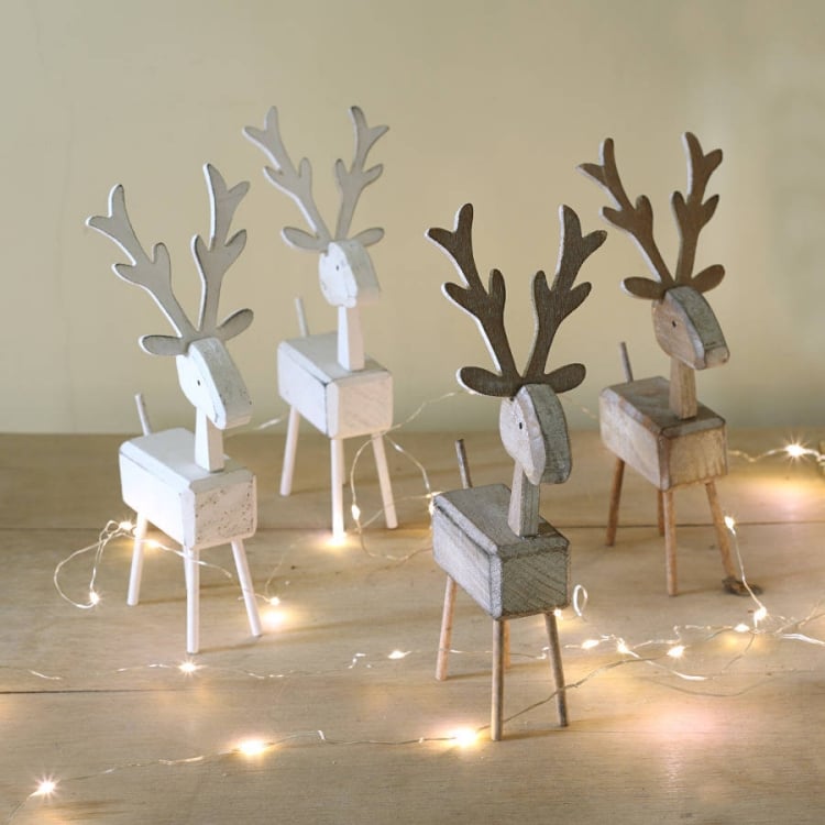 décoration-scandinave Noël rennes bois récupération