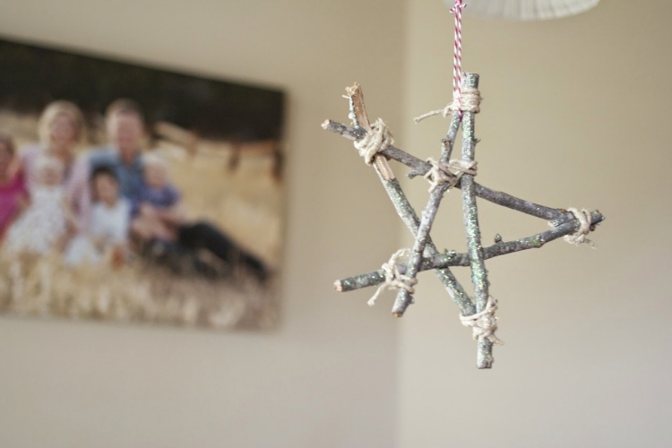 décoration-scandinave Noël étoile brindilles corde sisal
