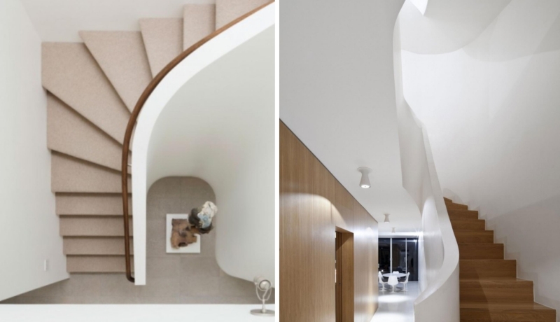 escaliers modernes design extraordinaire couleurs claires