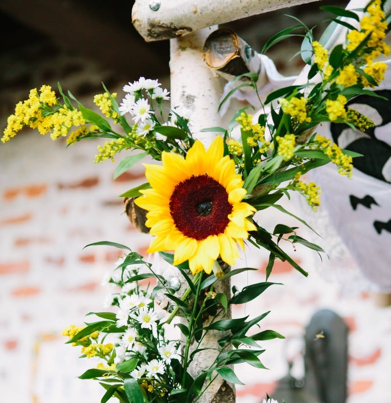 fleur-tournesol-arrangement-tournesol-marguerites-mariage fleur de tournesol