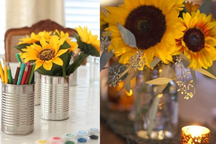 50 arrangements floraux romantiques en fleur de tournesol