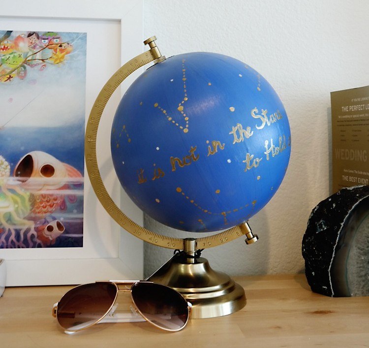 globe-terrestre-bleu-message-lettres-or-style-vintage globe terrestre