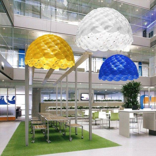 Grand lustre design et suspensions par yellow goat Désign Lustres Blanc