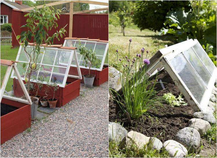 55 idées déco jardin – réutiliser les vieilles portes et fenêtres Jardin Serre Créatif