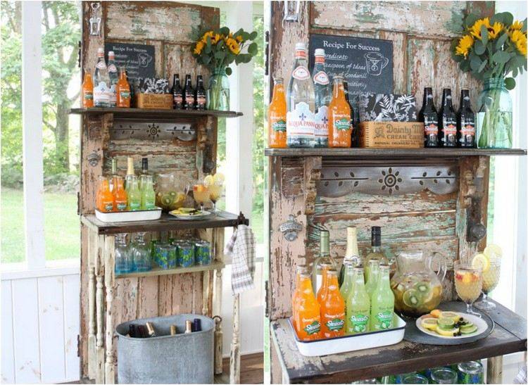 55 idées déco jardin – réutiliser les vieilles portes et fenêtres
