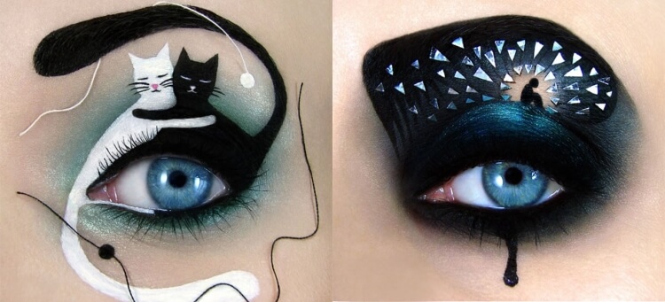 idée maquillage thématique yeux halloween