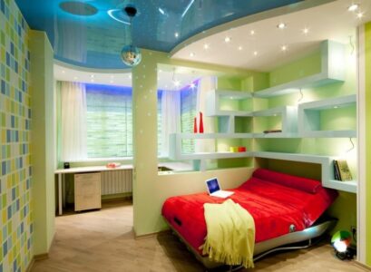 idée-séparation-pièce-plafond-tendu-rangements