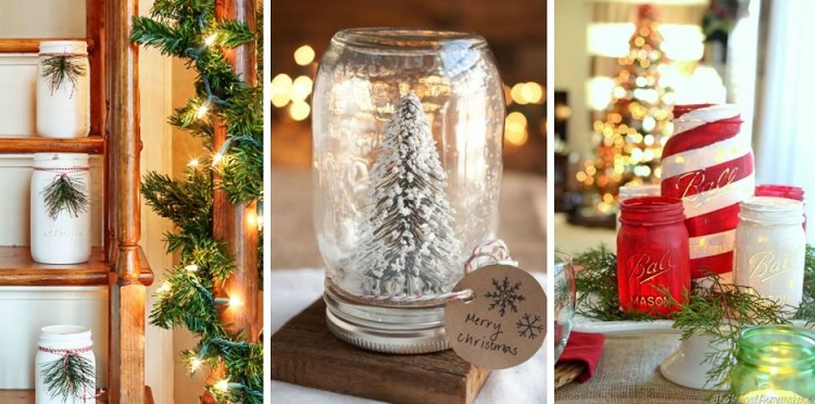 idées-déco-Noël-DIY-bocaux-verre-Mason-jar-boule-neige