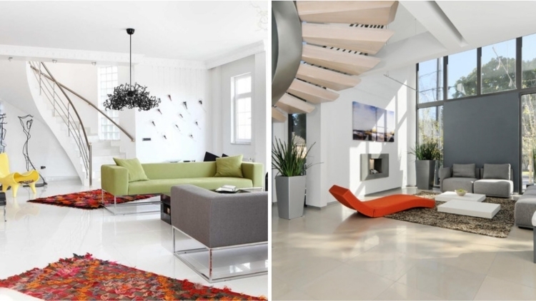 idées-meubles-tapis-salon-moderne-blanc-épuré