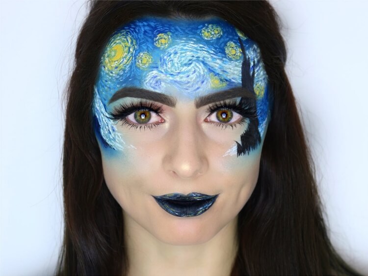 makeup art halloween carnaval peinture sur visage