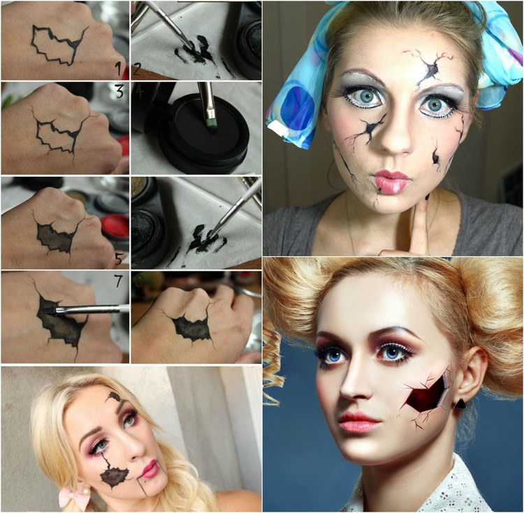 maquillage-halloween-blessure-artificiel-visage-femme-coiffure