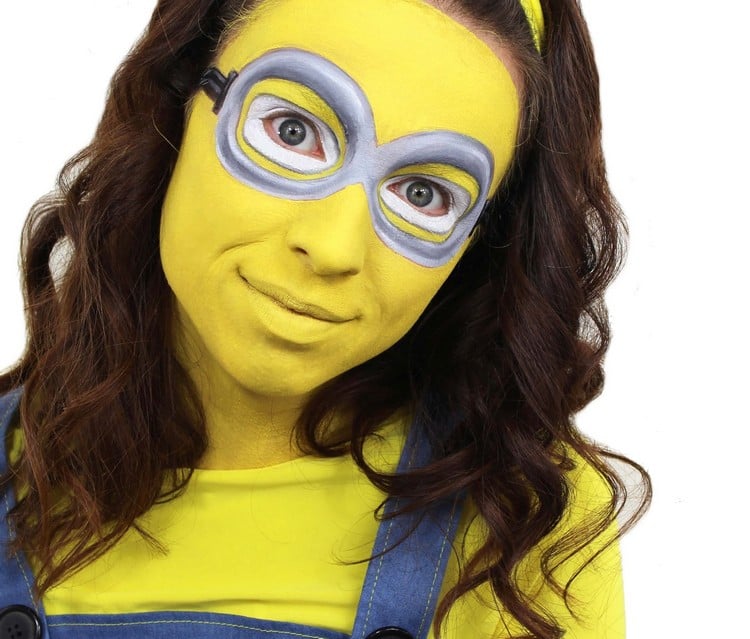 maquillage-halloween-jaune-lunette-costume