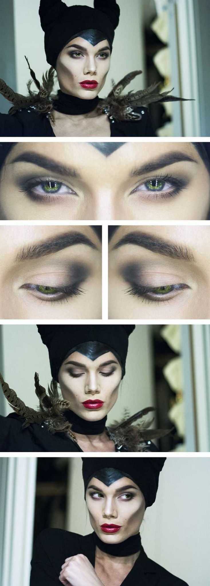 maquillage-halloween-sorcieres-yeux-plumes