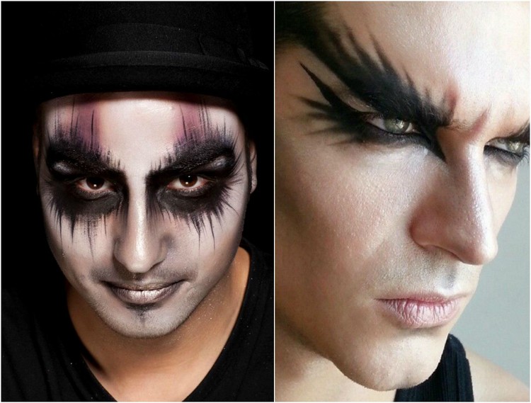 maquillage-halloween-visage-homme-fard-noir-yeux