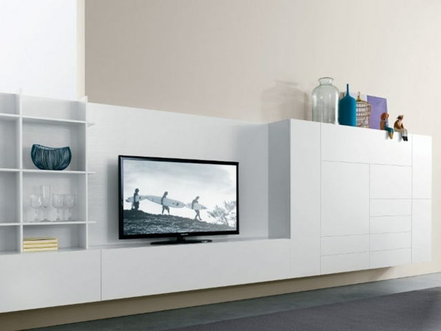 meuble-modulable-salon-blanc-tiroirs-armoires-écran-tv-plat