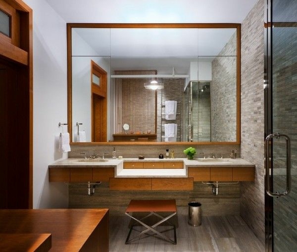meuble salle de bain bois déco style campagne moderne