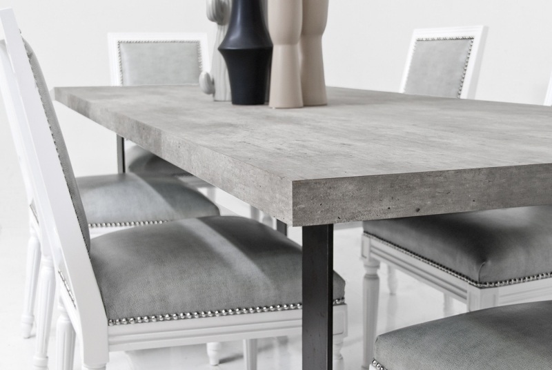 mobilier-beton-table-manger-plaetau-béton-design-minimaliste mobilier béton