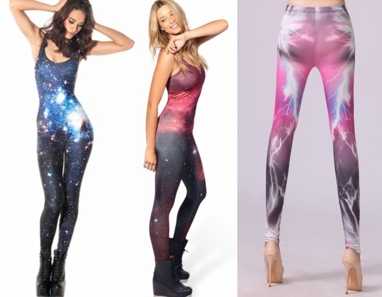 mode-années-80-combinaison-legging-imprimé-galaxie