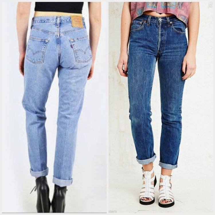 mode-années-80-jeans-taille-haute-chevilles-crop-top