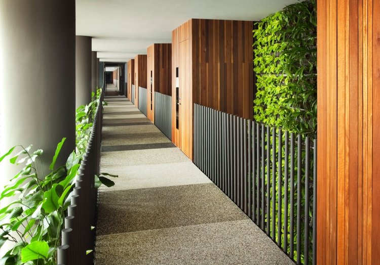 mur végétal-intérieur immeuble design moderne